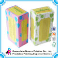 Custom logo printed white colorful paper tea box packaging